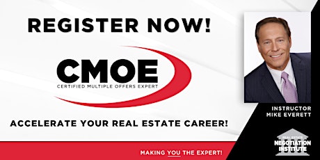 Certified Multiple Offers Expert (CMOE) -  Zoom Class (Mike Everett) tickets