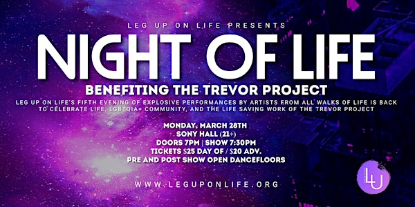 NIGHT OF LIFE Benefiting The Trevor Project