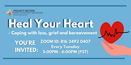 Heal your Heart - Coping with Loss, Grief and Bereavement tickets