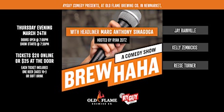 Brew HAHA Comedy Show @ Old Flame Brewing Co. - Ma