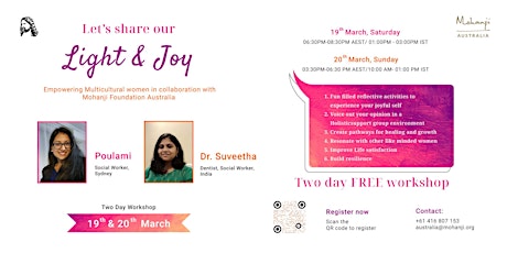 Women Empowerment Series - Let's Share our Light & Joy primary image