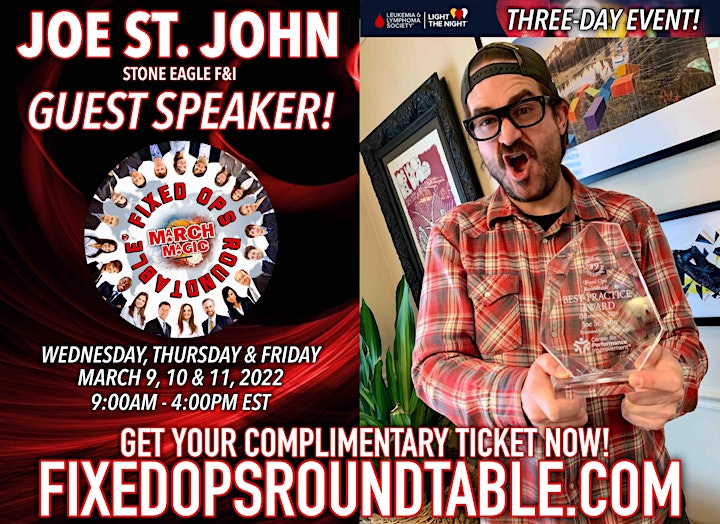 Ted Ings Presents FIXED OPS ROUNDTABLE: March Magic! 3-Day Virtual Event image
