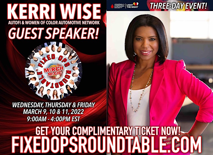 Ted Ings Presents FIXED OPS ROUNDTABLE: March Magic! 3-Day Virtual Event image