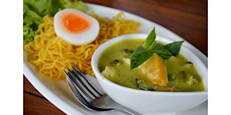 Cooking for Ukriane-Thai chicken green curry with egg noodle primary image