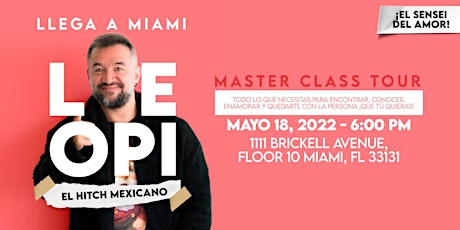 Imagen principal de Master Class Tour - El sensei del amor llega a Miami