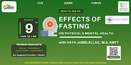 ISWV: Olive - Effects of Fasting of Physical & Mental Health