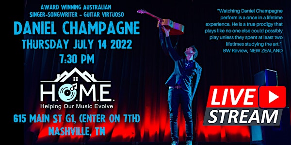 INTERNATIONAL LIVE STREAM - An Evening with Daniel Champagne in Nashville