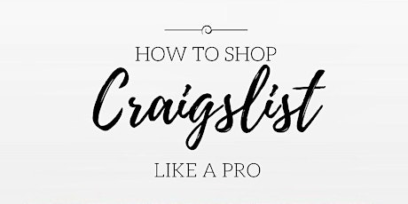 How to: Shop Craigslist Like a Pro primary image