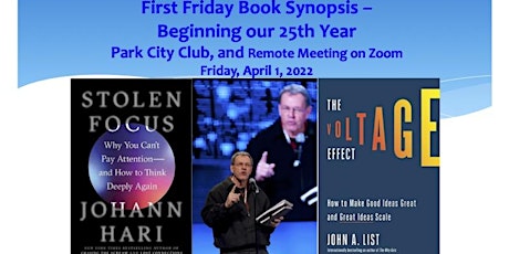 First Friday Book Synopsis, April 2022