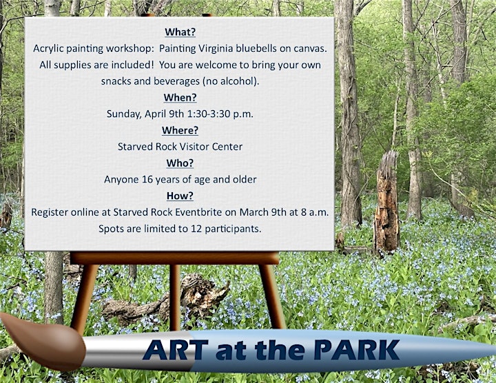 Art at the Park Workshop-Acrylic Paint and Bluebells of Spring! image