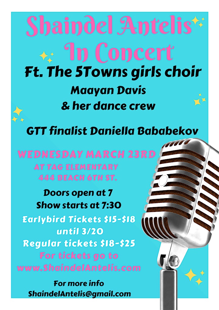 Shaindel Antelis  In Concert ft. The 5 Towns Girls Choir and Maayan Davis! image
