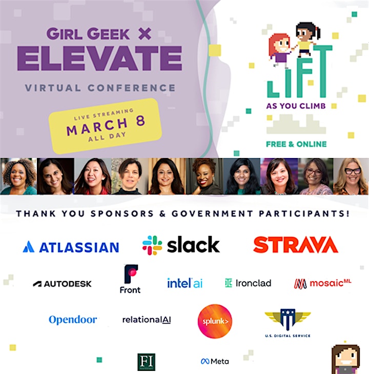 Elevate 2022: FREE Women in Tech Livestreaming Conference with Girl Geek X image