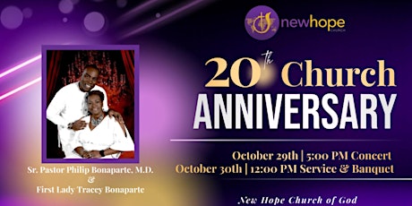 New Hope  Church of God 20th  Anniversary Celebration tickets