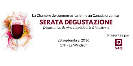 Serata Degustazione - Dégustation de vins et spécialités à l'italienne, presentée par la SAQ primary image