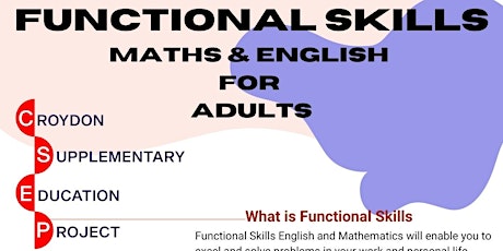 FUNCTIONAL SKILLS , MATHS & ENGLISH FOR ADULTS (FREE COURSE) tickets