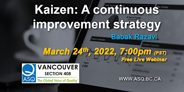 Kaizen: A continuous improvement strategy
