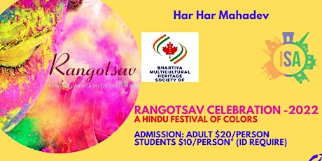 Rangotsav-2022 (Holi Celebration) primary image