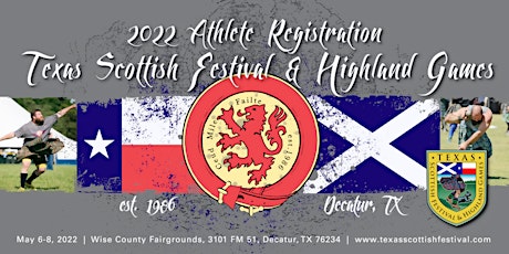2022 Texas Scottish Festival Highland Games Athlete Registration