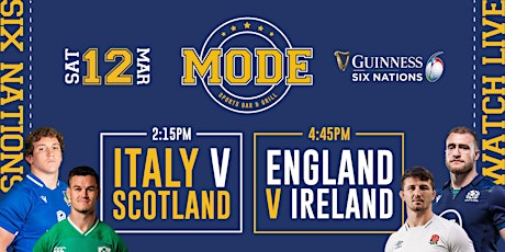 Six Nations  Rugby- Saturday 12th March