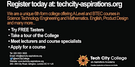 Open Day at Tech City College primary image
