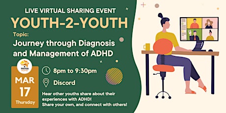 Primaire afbeelding van Youth-2-Youth Discord Chat: Diagnosis and Management of ADHD