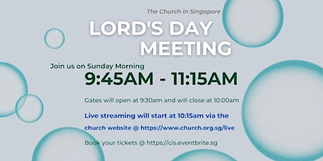 13 MAR 2022 -  9.45AM Lord's Day Meeting primary image
