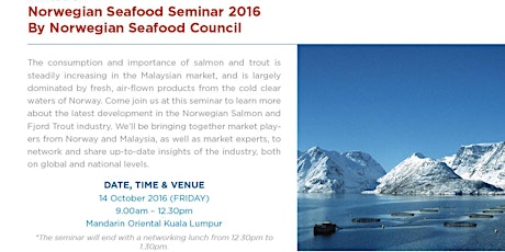 Norwegian Seafood Seminar 2016 primary image