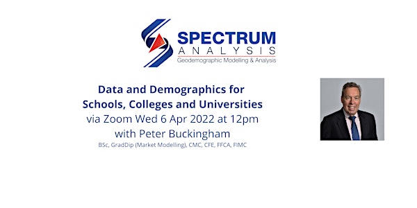 Data & Demographics for Schools, Colleges & Unis Online Wed 6 Apr 2212pm