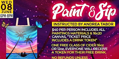 PAINT AND SIP tickets