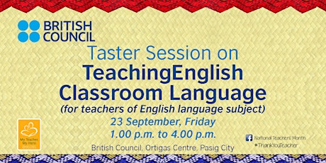 Taster Session: TeachingEnglish Classroom Language, 23 September primary image
