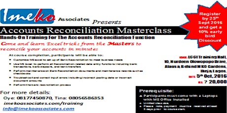 Accounts Reconciliation Masterclass primary image