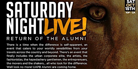 SNL UAPB HOMECOMING ALUMNI AFTERPARTY primary image