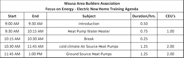 <br /> Focus on Energy Electric New Homes Training image<br />