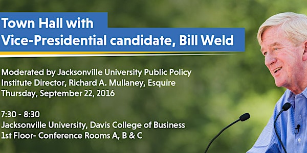 Jacksonville Town Hall with Governor Bill Weld