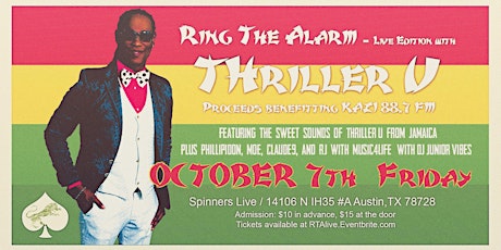 Ring The Alarm - Live Edition with Thriller U - Benefit for KAZI 88.7 FM primary image