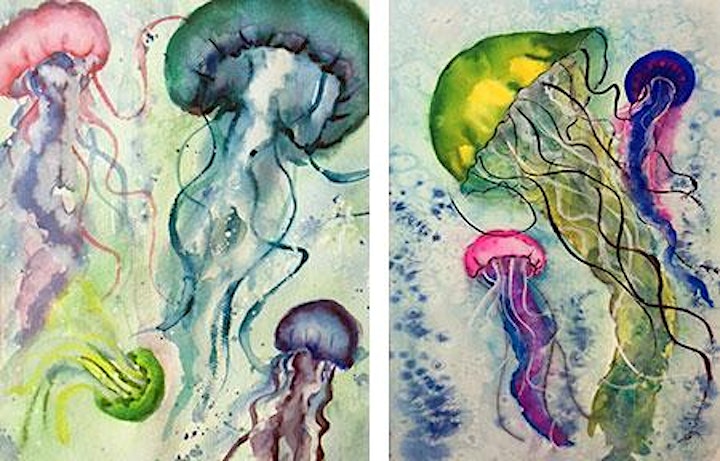 Jellyfish Dance in Watercolors with Phyllis Gubins image