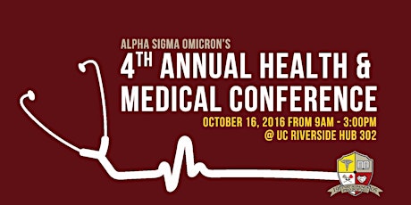 Alpha Sigma Omicron's 4th Annual Health & Medical Conference primary image