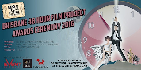 Brisbane 48 Hour Film Project 2016 Awards Ceremony primary image
