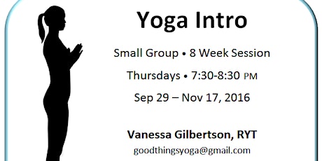 Yoga Intro - 8 Week Session primary image