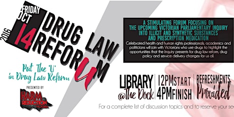 HRVic's Drug Law ReforUm- Put The 'U' in Drug Law Reform primary image