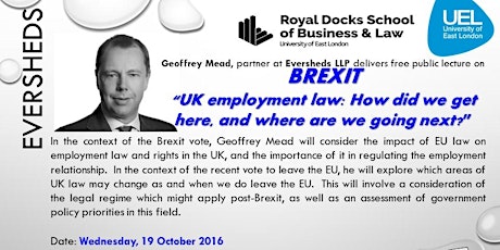 BREXIT - “UK employment law: How did we get here, and where are we going next?” primary image