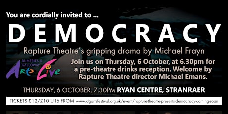 Democracy pre-theatre drinks reception primary image
