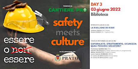 SAFETY meets CULTURE - day 3 (Biblioteca Lazzerini) tickets