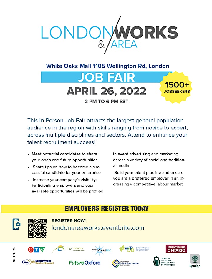 London and Area Works Job Fair  [April 26, 2022 &  September 20, 2022] image