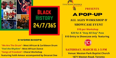 The HopeWorks Connection Presents A Pop Up Workshop & Showcase Event primary image
