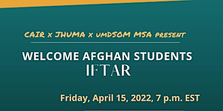 Welcome Afghan Students - Iftar primary image