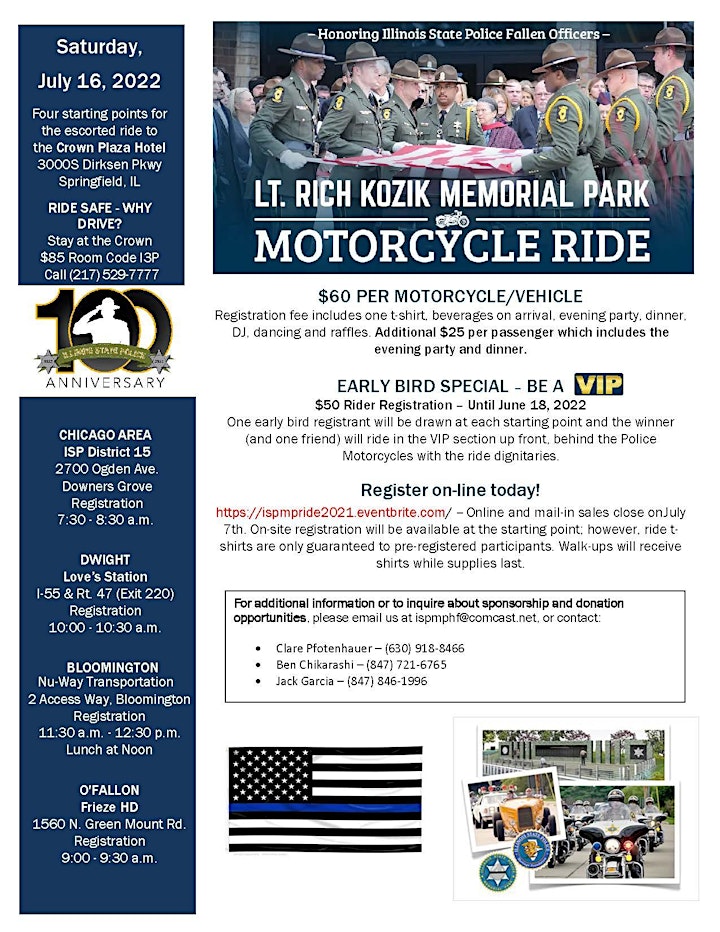 2022 ISP Lt. Rich Kozik Memorial Park Ride image