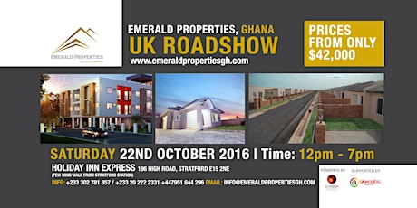 Emerald Properties GH, UK Roadshow primary image