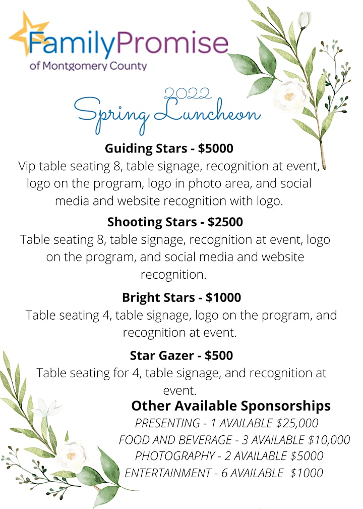 Family Promise of Montgomery County 2022 Spring Luncheon image