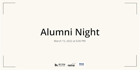 REMA X REAA X IECON Presents: Alumni Night primary image